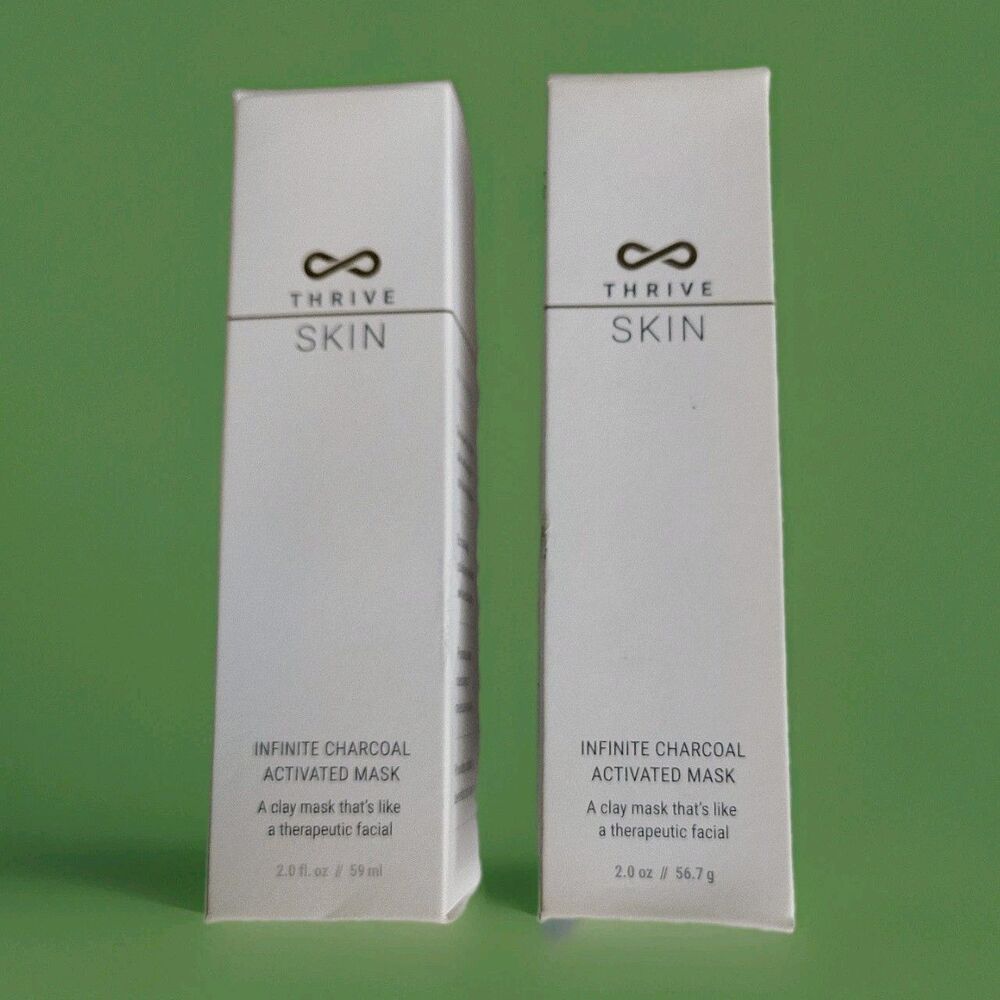 2 Le-vel Thrive Skin Infinite Charcoal Activated Mask Therapeutic Facial 2.0 Oz